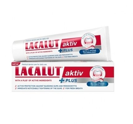 LLacalut Aktiv plus, pasta do zębów, 75 ml