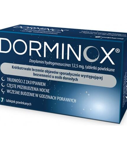 DORMINOX 12,5 mg, 7 tabletek - Lek o działaniu nasennym