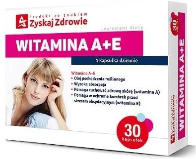 Witamina A+E. 30 kapsułek. Zyskaj Zdrowie