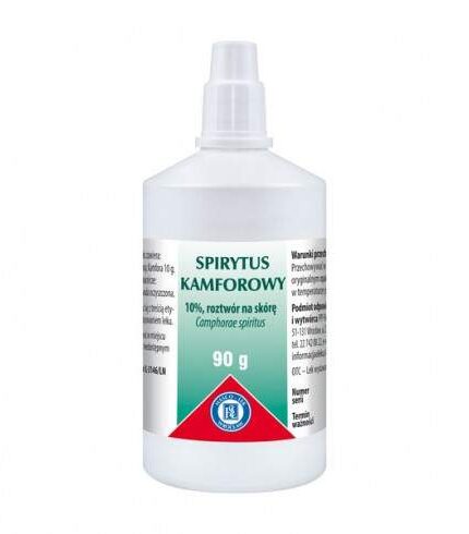 Spirytus kamforowy 10%, roztwór na skórę, 90 g, butelka
